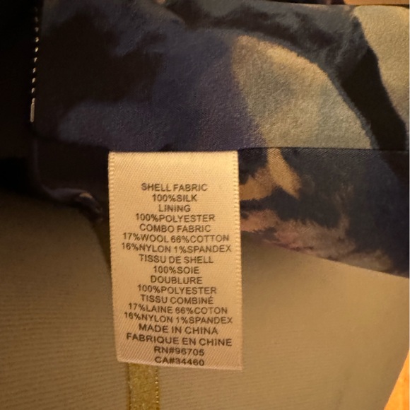 Rebecca Taylor Black & Blue Silk Floral Blazer Sz2 - Picture 9 of 9